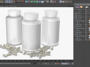 bottle with capsules 3D मॉडल