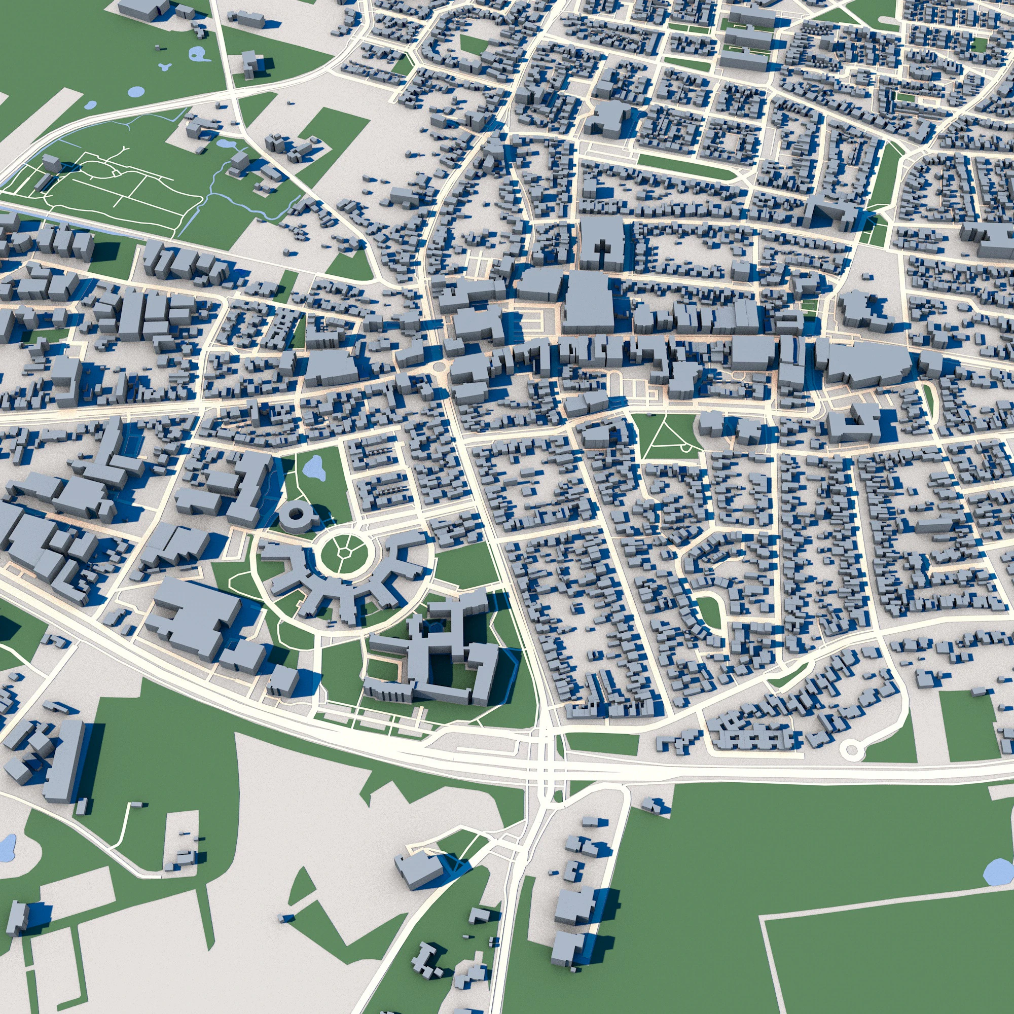 Bladel City Netherlands 3D Model .c4d .max .obj .3ds .fbx .stl .blend