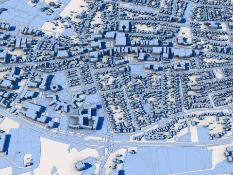 Bladel City Netherlands 3D Model