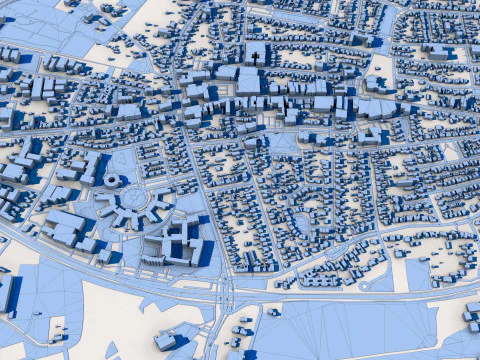 Bladel City Netherlands 3D Model