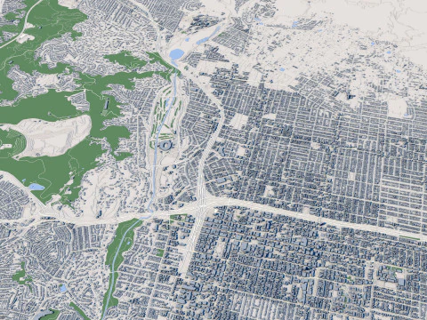 Cityscape Altadena Los Angeles County California Amerika Serikat Model 3D