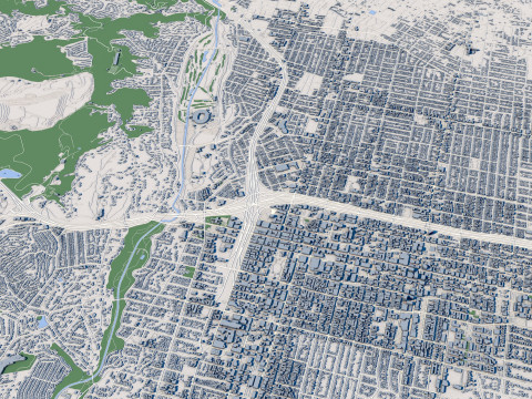 Cityscape Altadena Los Angeles County California United States 3D Model