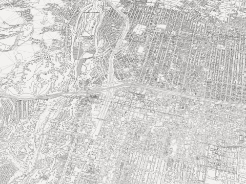 Cityscape Altadena Los Angeles County California United States 3D Model
