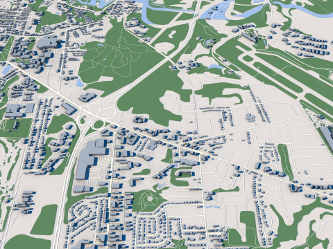 Cityscape Burlington Vermont USA Modelo 3D