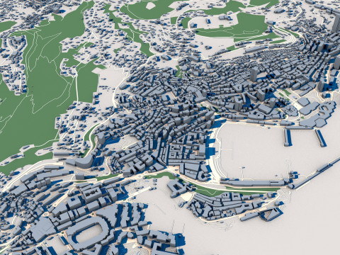 Cityscape Monte Carlo Monaco 3D Модель