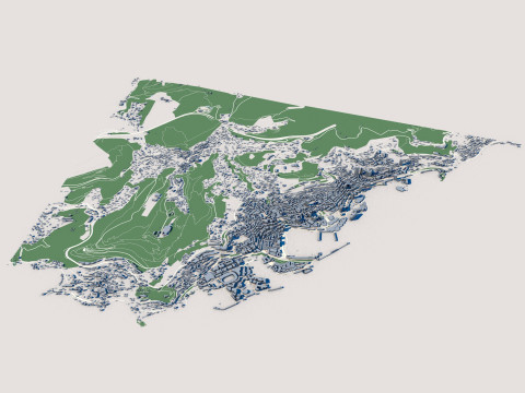 Cityscape Monte Carlo Monaco Modelo 3D