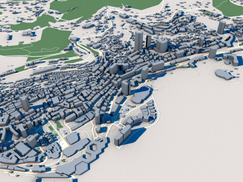 Cityscape Monte Carlo Monaco Modelo 3D