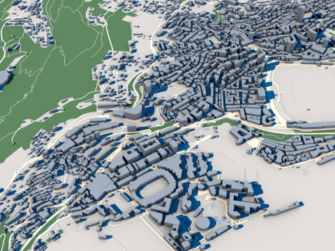 Cityscape Monte Carlo Monaco Modelo 3D