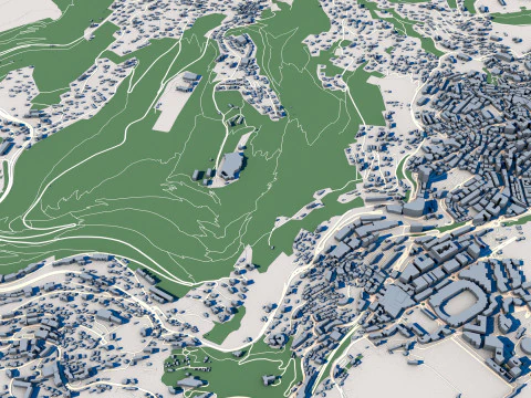 Cityscape Monte Carlo Monaco 3D Model