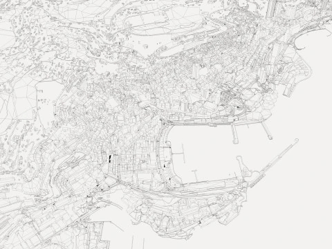 Cityscape Monte Carlo Monaco 3D Model