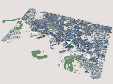 Cityscape Oslo Norway 3Dモデル