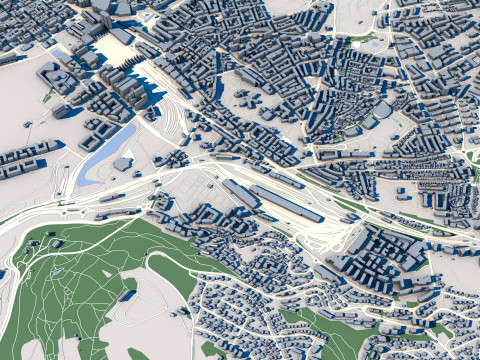 Cityscape Oslo Norway 3Dモデル
