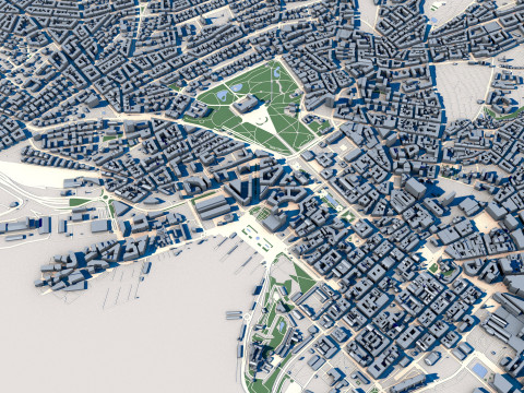 Cityscape Oslo Norway 3Dモデル