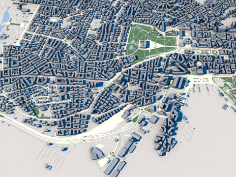 Cityscape Oslo Norway 3Dモデル