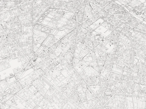Cityscape Paris France 3D Model