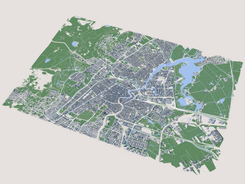 Haarlem City Netherlands Modelo 3D
