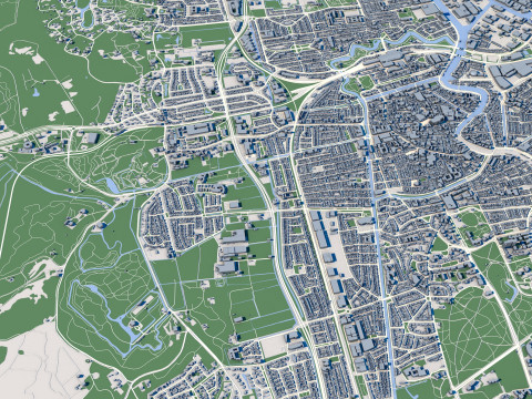 Haarlem City Netherlands Modelo 3D