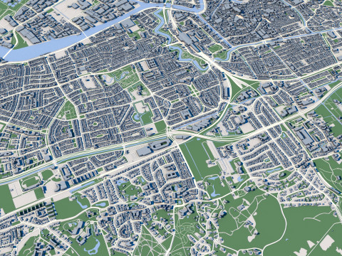 Haarlem City Netherlands Modelo 3D