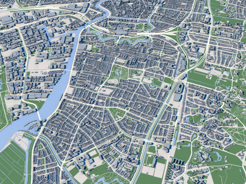 Haarlem City Netherlands Modelo 3D