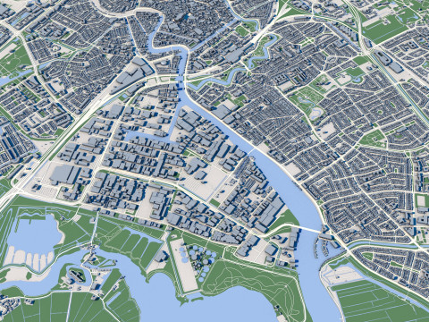 Haarlem City Netherlands Modelo 3D