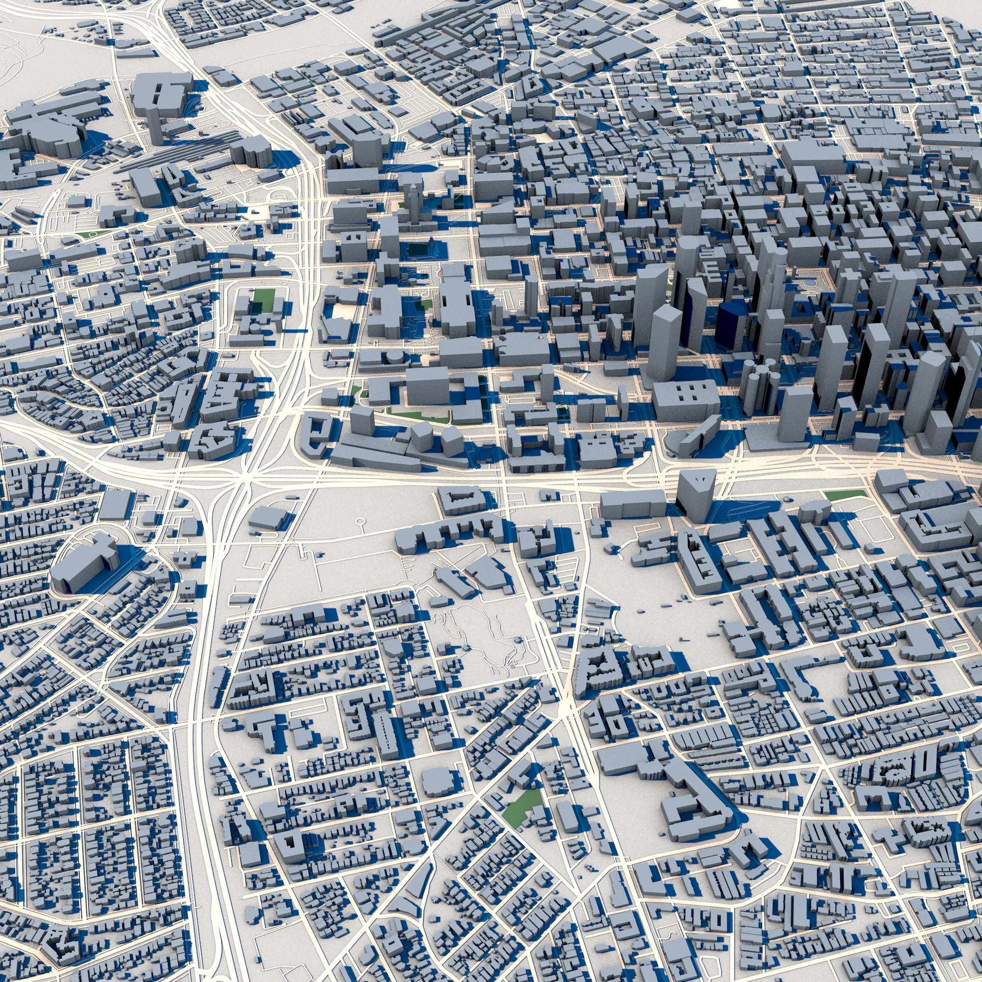 Los Angeles City California 3D Model .c4d .max .obj .3ds .fbx .stl .blend 