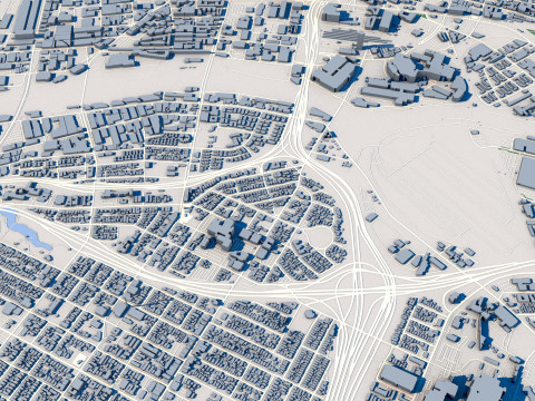 Los Angeles City California 3D Model