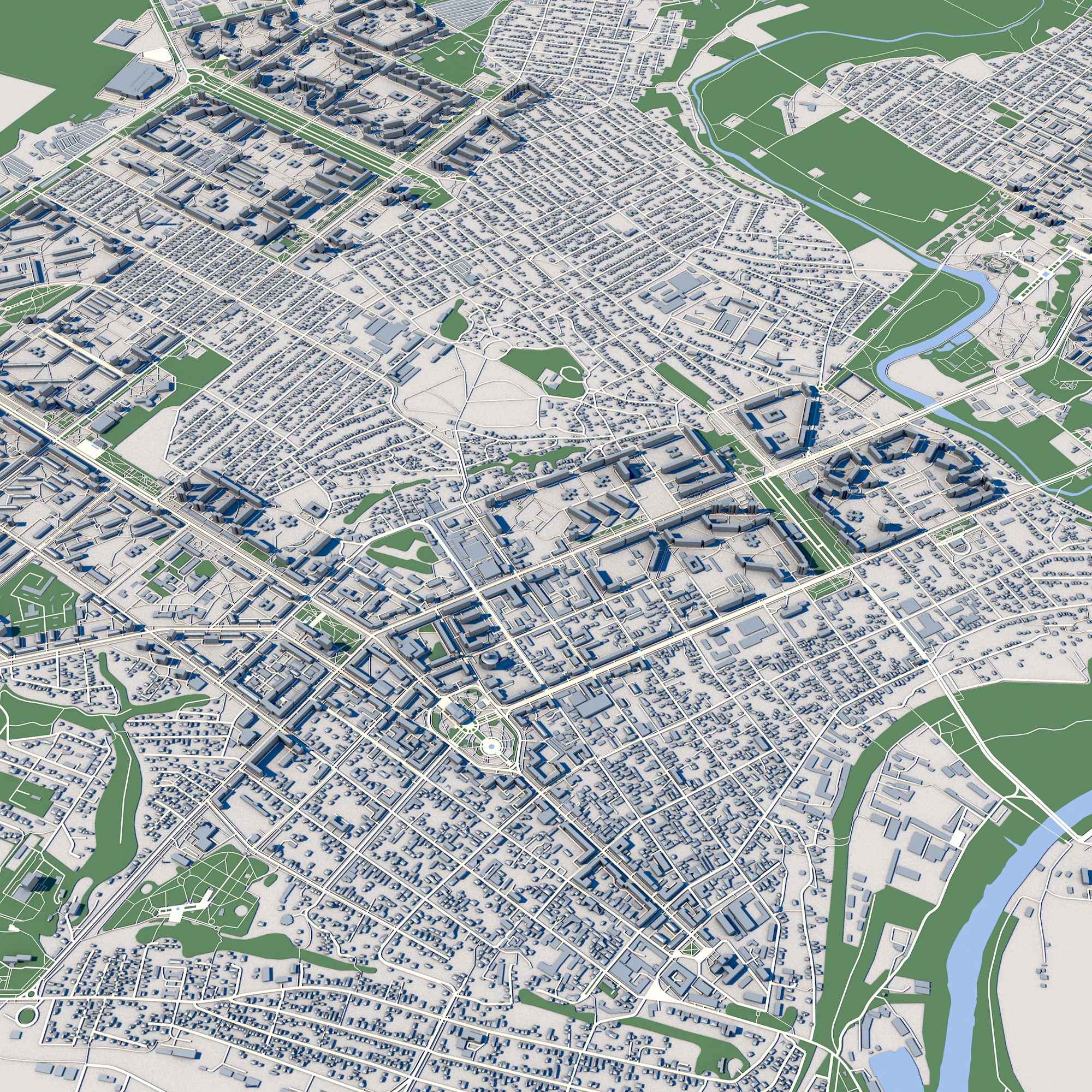 Mariupol City Ukraine 3D Model .c4d .max .obj .3ds .fbx .stl .blend 