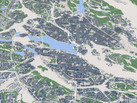 Stockholm City Sweden 3D Model
