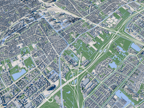 The Hague City Netherlands 3D Модель