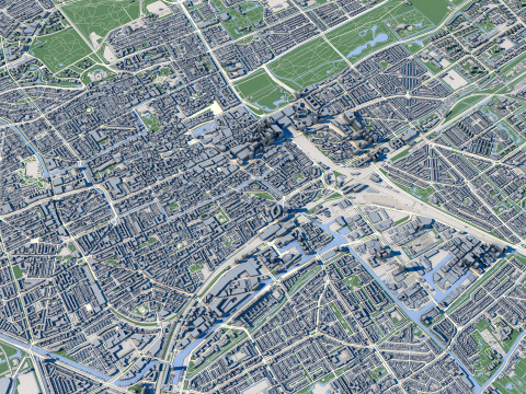 The Hague City Netherlands 3D Модель