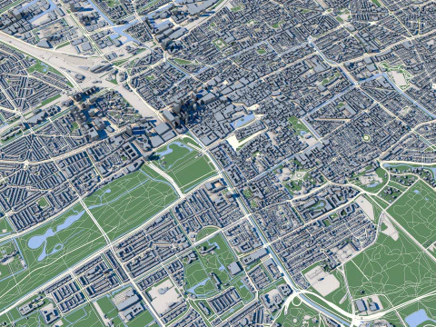 The Hague City Netherlands 3D Model