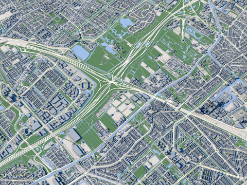 The Hague City Netherlands 3D Модель