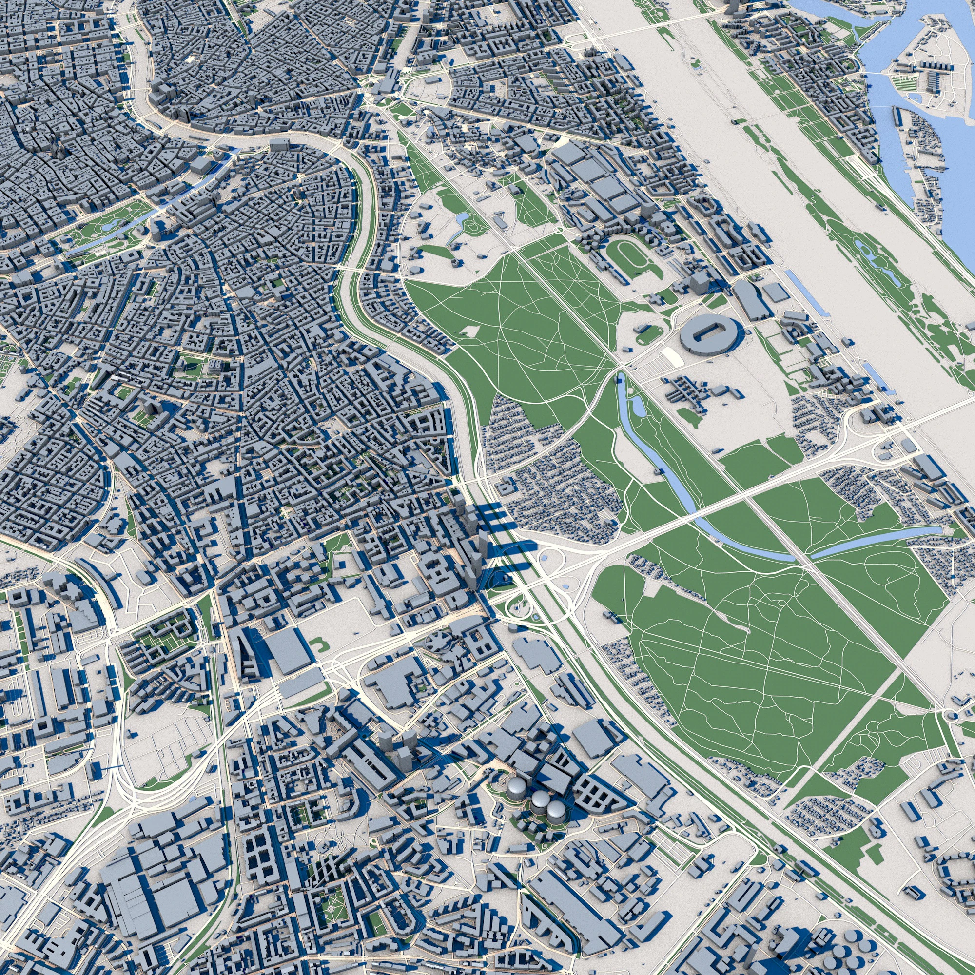 Vienna City Austria 3D Model .c4d .max .obj .3ds .fbx .stl .blend 