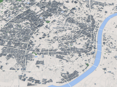 Ahmedabad City India 3D Model