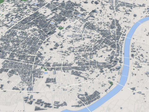 अहमदाबाद शहर भारत 3D मॉडल