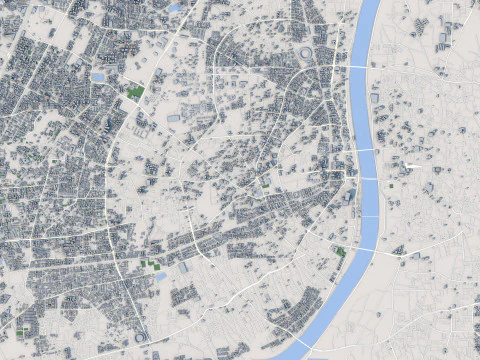Ahmedabad City India 3D Model