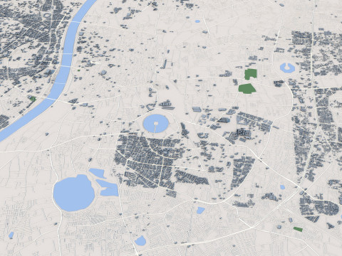 Ahmedabad City India 3D Model