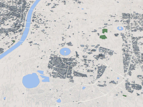 Ahmedabad City India 3D Model
