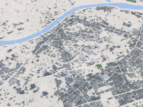 Ahmedabad City India 3D Model