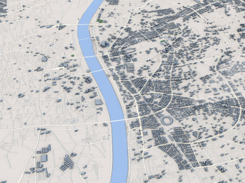 Ahmedabad City India 3D Model