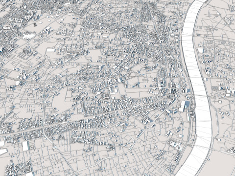 Ahmedabad City India 3D Model