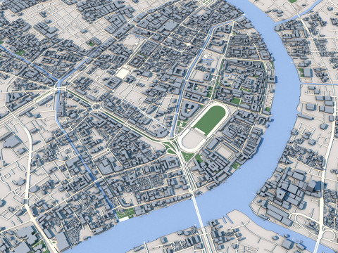Bangkok City Thailand 3D Model