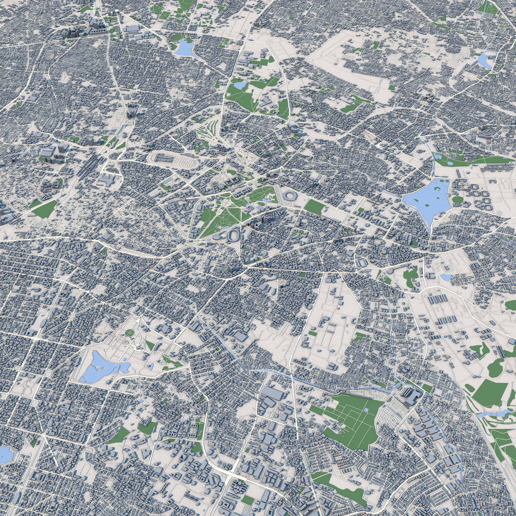 Bengaluru City India 3D Model .c4d .max .obj .3ds .fbx .stl .blend