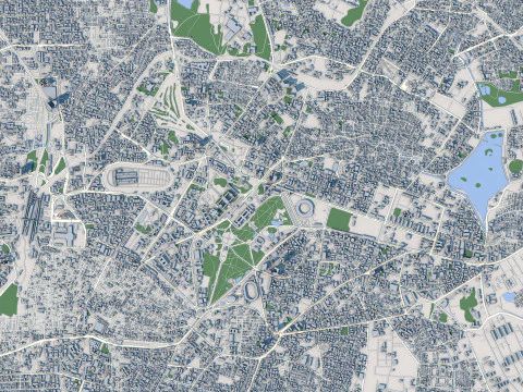 Bengaluru City India 3D Model