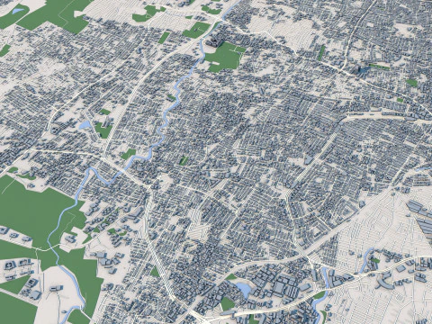 Bengaluru City India 3D Model