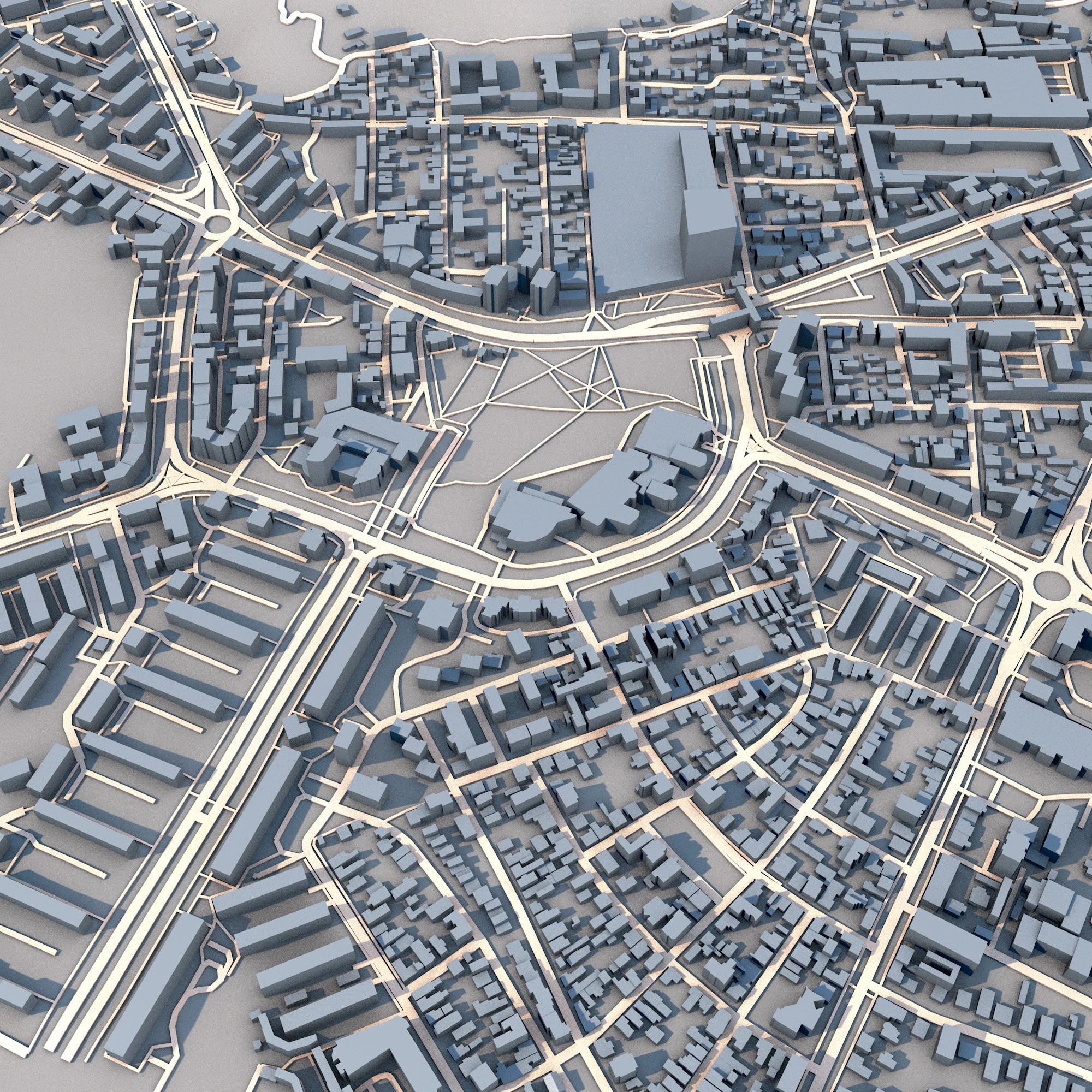 Brasov City Romania 3D Model .c4d .max .obj .3ds .fbx .stl .blend