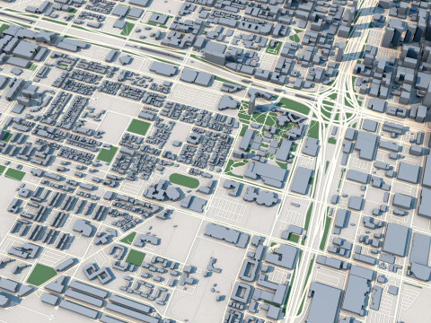 Chicago City in Illinois United States 3D Model