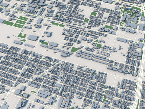 Chicago City in Illinois United States 3D Model