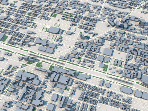 Chicago City in Illinois United States 3D Model