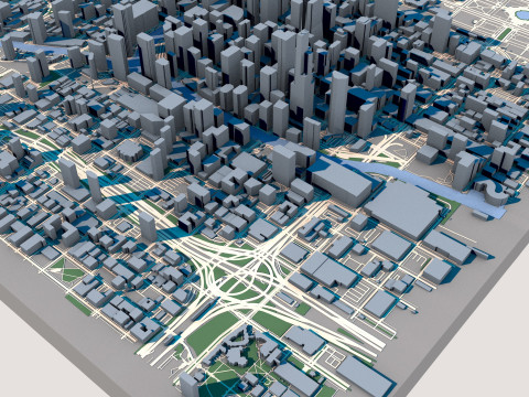 Chicago City in Illinois United States 2 3D Model